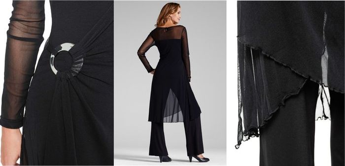 Brand new BPC 2 pieces black set trousers stretch and dress with lace perfect for any occasion size UK22/24 EUR50/52 Tall