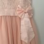 LAONA Blush Pink/Peach Lace Party Dress with Satin Bow - Size 36 Image 4