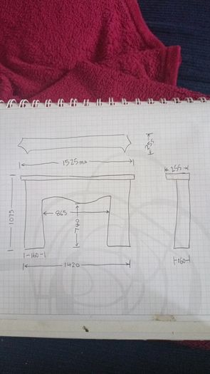 wooden fire place / surround