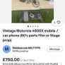 vintage phone The image shows a vintage Motorola 4800X cellular mobile telephone from the late 1980s Image 9