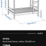 ikea white bunk bed Image 2