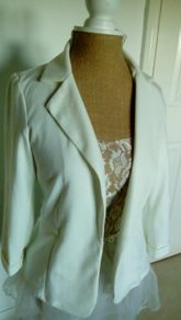girls Cream Light Jacket