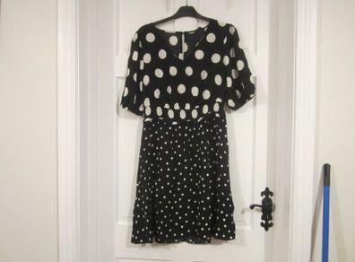 Black polka dot   size 14
