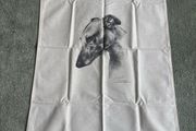 Brand New Large Linen Greyhound Tea Towel