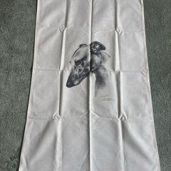 Brand New Large Linen Greyhound Tea Towel