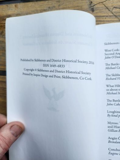 Skibbereen And District Historical  Society Journal Volume 12. 2016. First Edition Paperback In Good Condition.