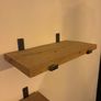 Chunky Solid Rustic Wood Shelves with Heavy Duty Steel Brackets Image 5