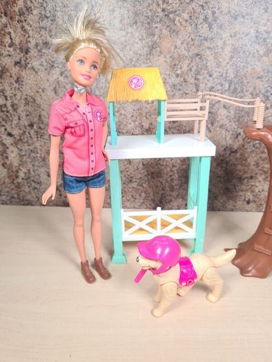 BARBIE BUNDLE Barbie pet rescue doll and Skipper doll with puppy dog