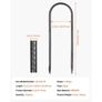 12-Inch 8 Pack Rebar Stakes 304,8x82,04 mm Heavy Duty U Shape Galvanized Ground Anchors Image 6