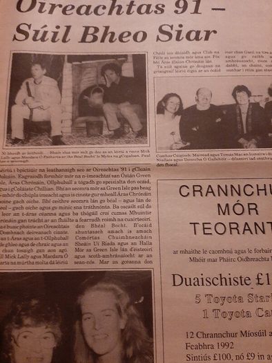Vintage Gaeilge newspaper 1991