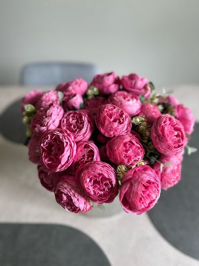 Pink pheony flowers