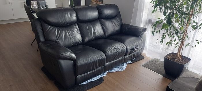 3 Seater Reclining Leather Sofa
