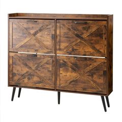 Shoe Cabinet with 4 Flip Drawers