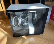 White computer cage and AIO