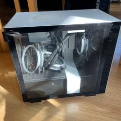 White computer cage and AIO