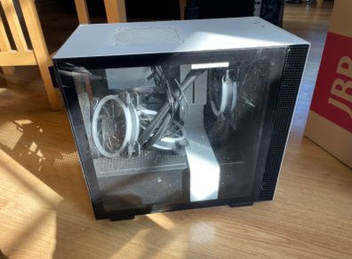 White computer cage and AIO