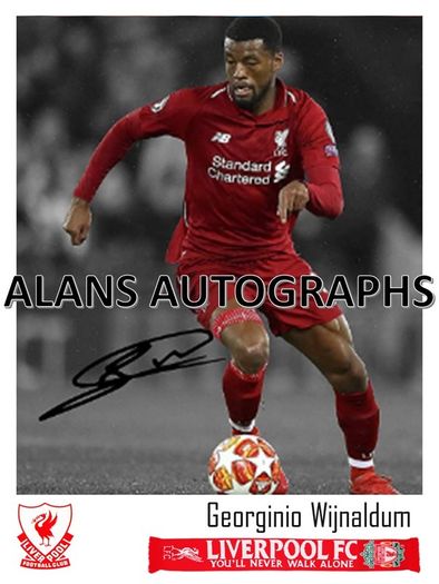 Liverpool's Georginio Wijnaldum Autograph