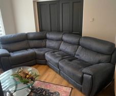 Charcoal Fabric Corner Sofa ( open to offers)