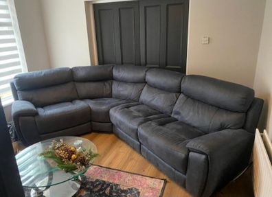 Charcoal Fabric Corner Sofa ( open to offers)