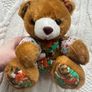 PMS Teddy Bear Vintage Stuffed Plush Toy in Floral suit Used Please look at the pictures Image 2