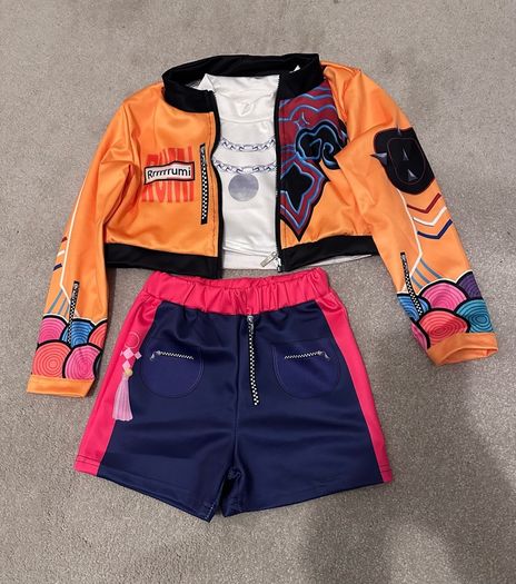 Perfect Condition Rumi Kpop Demon Hunters Halloween Costume 130cm 6-8years