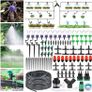 NEW SALE | 100FT Drip Irrigation System, 173Pcs Micro Irrigation Kit, Greenhouse Plant Watering Hose, Automatic Irrigation System with Adjustable Nozzle Sprayer and Dripper Automatic for Lawn, Garden, Patio Image 2