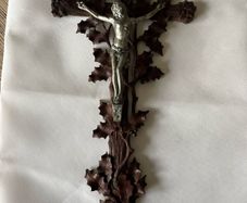 Antique Black Forest carved crucifix