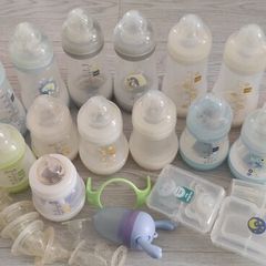 Mam bottles, nipples and extras