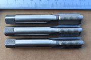 Lot of 3 M15 x 1.0 Metric Fine Thread Taps Unmarked Steel Repair Oversize Tools.