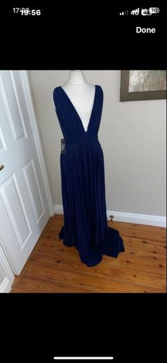 Julian Boutique deep blue occasion dress size 12