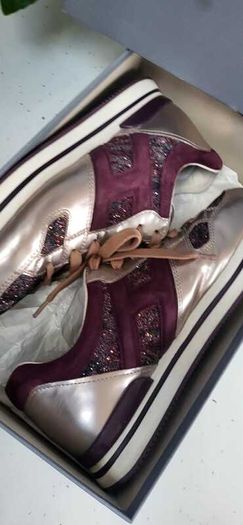 HOGAN leather trainers Sz 40 (Fit 7UK) - Rrp 320 (New)