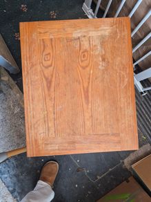 Solid wood side table