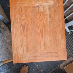 Solid wood side table