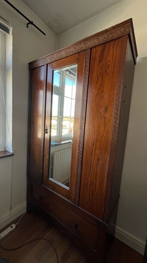 Wood wardrobe