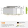 Garden Metal Storage Shed 13 x 11ft Image 2