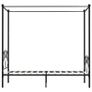 Canopy Bed Frame Black Metal 90x200 cm Image 5