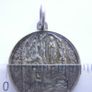 Antique Silver Plated Catholic Medal Charm Image 5