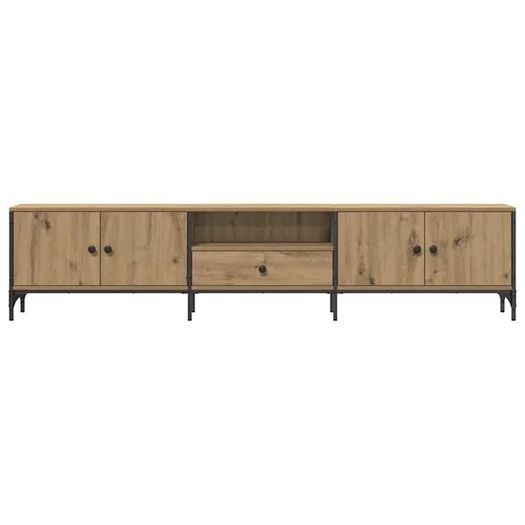 TV Cabinet with Drawer Artisan Oak 200x25x44 cm Engineered Wood