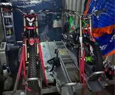 Gas Gas TXT GP 300, Vertigo Combat Fajardo Replica Trials Bike, 3 Bike trailer