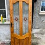 olid Timber Front Door with Decorative Rose Glass - Door 3 Image 2