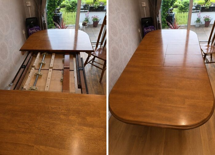 Solid Wood Extendable Dining Table & 5 Chairs