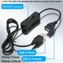 Set of 2 USB 304 Switch Extension Cables, 5V Male to Female, Designed for Use with 5V USB Image 7