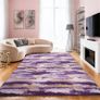 Rugs Living Room 180x270cm Large Rug for Living Room, Machine Washable Non-Slip Carpet, Soft Fluffy Pile Area Rug for Bedroom Kids Room Nursery Home, Tie-Dyed Purple Image 4