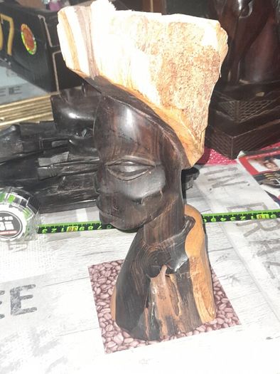 Antique Wood Carved African Woman postage available or collection on all my items