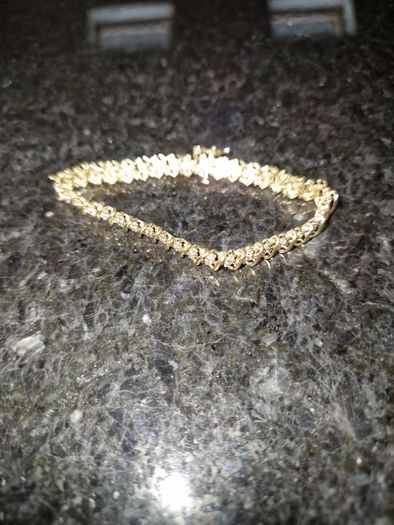 10k gold diamond tennis bracelet