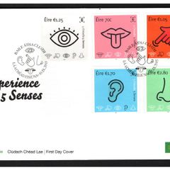 2015 Ireland The Five Senses (Taste, Touch, Sight, Hearnig & Smell) Commemorative Stamps An Post First Day Cover (FDC)