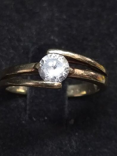 Vintage 9ct Gold Solitaire Ring Fully Hallmarked Dublin Size 51.5