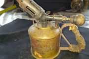 Authentic 1900s Antique Max Sievert Liquid Fuel Blowtorch manufactured in Stockholm, Sweden, Postage available or Collection