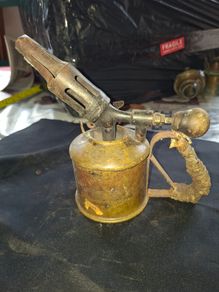 Authentic 1900s Antique Max Sievert Liquid Fuel Blowtorch manufactured in Stockholm, Sweden, Postage available or Collection