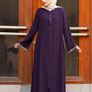 Brand New Women's Long Sleeve Open-Cut Abaya Floor-Length Zip Image 3